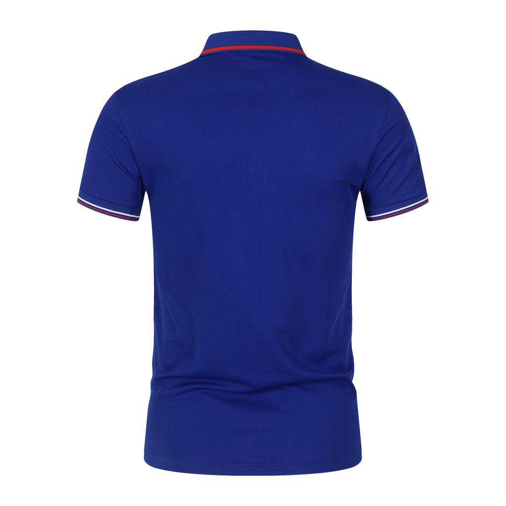 Casual Summer Solid Men's Polo Shirt Top Business Polo Men Short Sleeve Sports Tee Shirts Blue Black White Tops