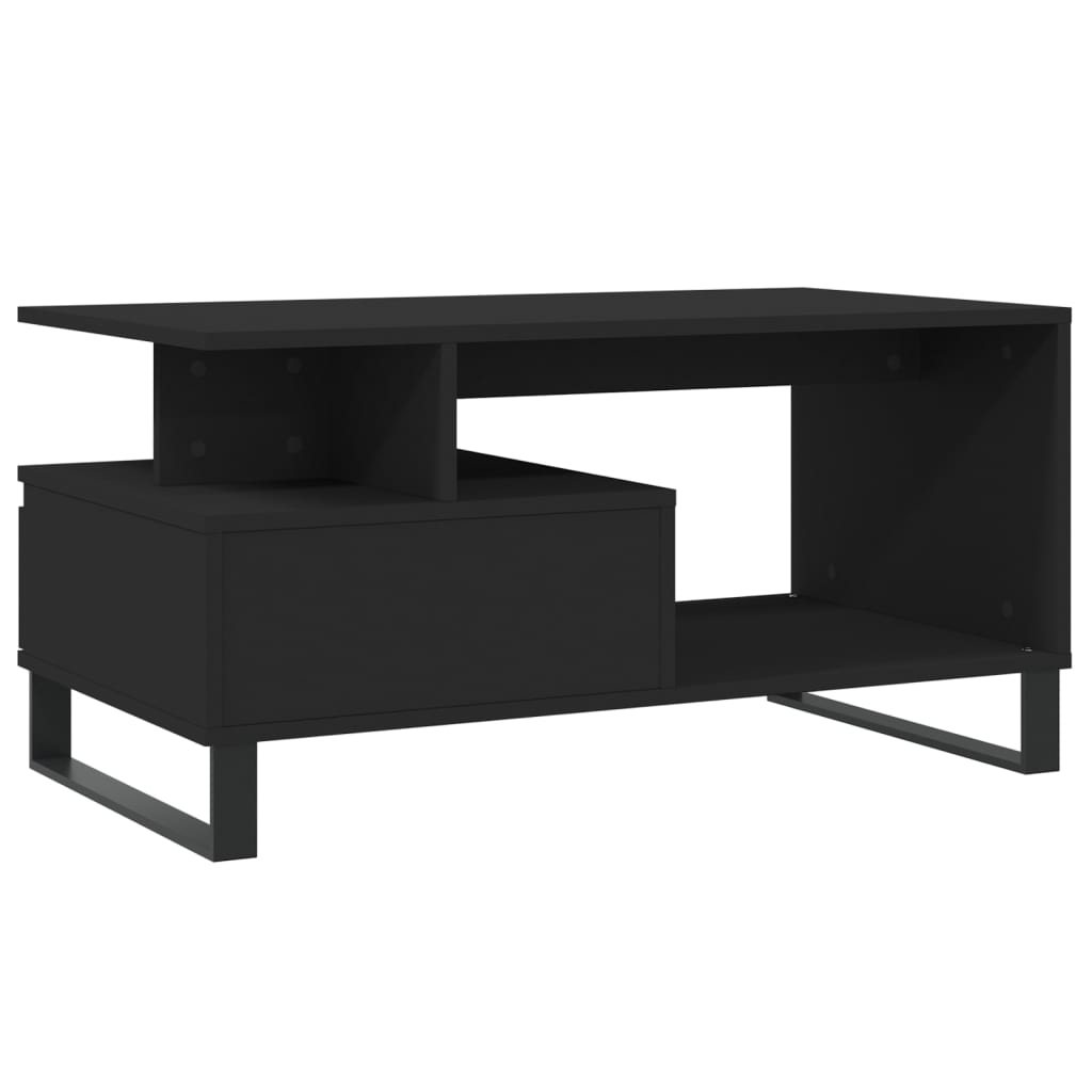 Coffee Table, Black 90x49x45 Cm, Wood-based Material