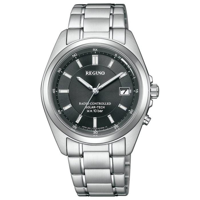 [CITIZEN] REGUNO KS3-115-51 Watch (Radio/Solar Tech/Water Resistant) Men s Business Analog Date Black Silver