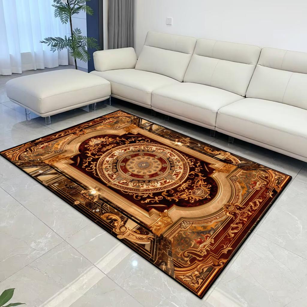Persische Luxusteppiche zur Wohnzimmerdekoration Zuhause Großer Teppich Rutschfest Schlafzimmer Lounge Teppich Waschbare Sofa Couchtischmatte