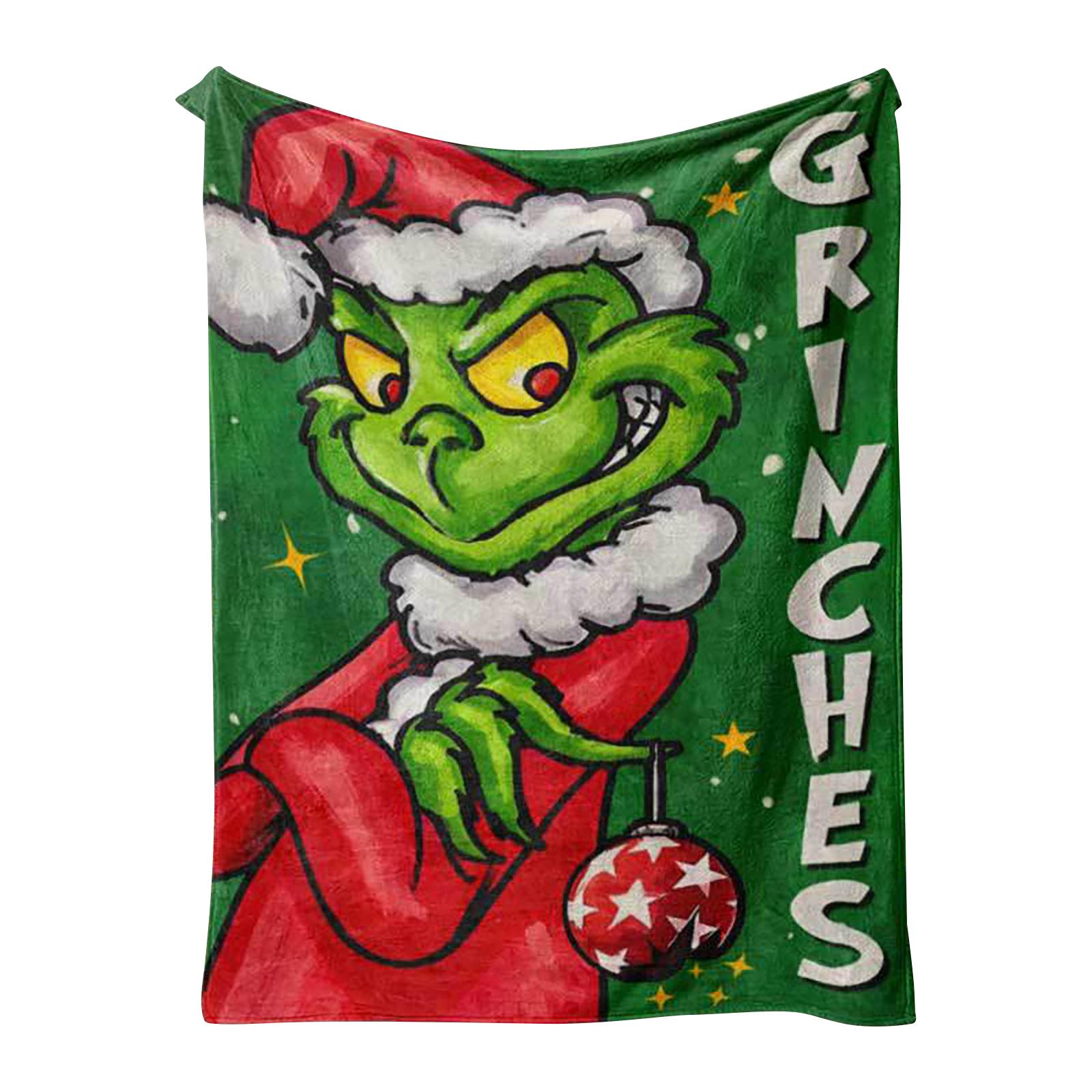 

Green Monster- Flannel Blanket Comfortable Flannel Digital Print Blanket One Size