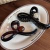 Simple Coffee Color Large Hair Claw Durable Shark Clip Elegant Back Head Updo Hair Clip Women Summer Daily Hair Accessories