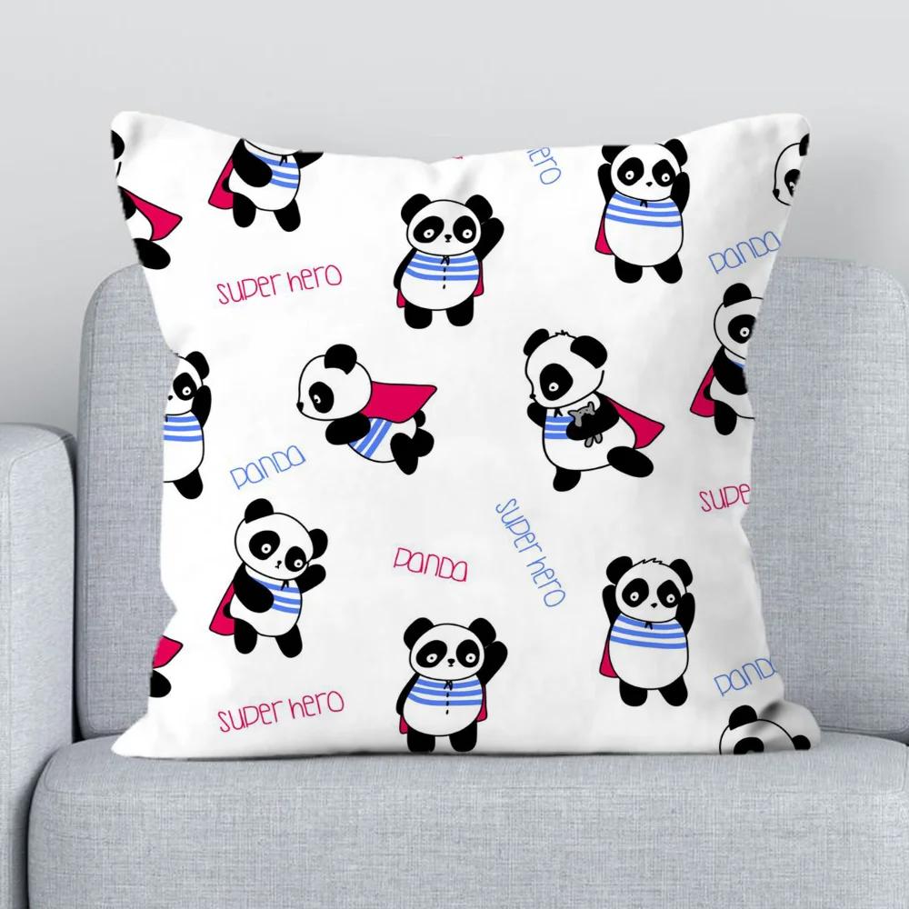 

Cute Panda Pattern Pillow Covers Decorative Cushions for Bed Fall Decoration Chair Cushion Cover x Pillowcases x 66x66cm синий