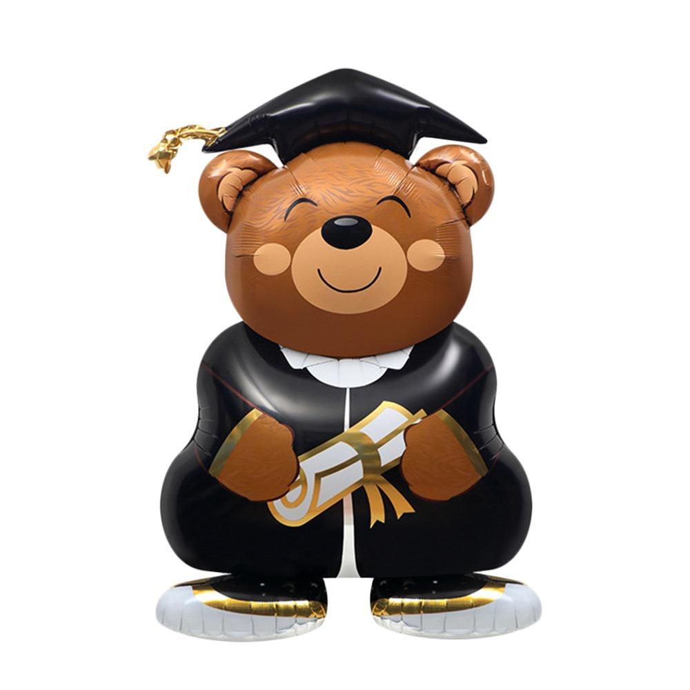 

Fuuny Large Size Graduation Balloons Bachelor Cap Black Gold GRAD Foil Balloon Background Standing Party Balloons Graduation