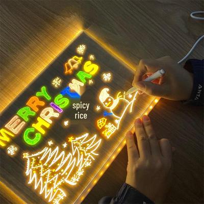 Acrylic Luminous Drawing Board - Children's DIY Handwriting & Transparent Painting Memo Board
