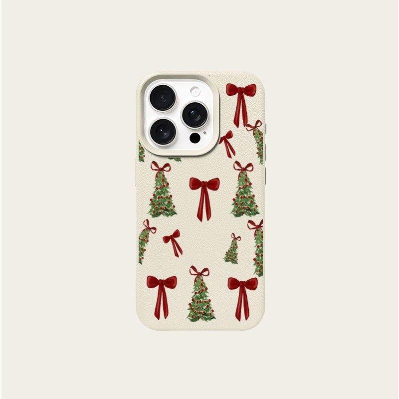 

Butterfly Christmas Tree Printed Phone Case, suitable for iPhone 17, 16, 15, Plus, Pro, Max series phones - ideal for giving as iPhone 15