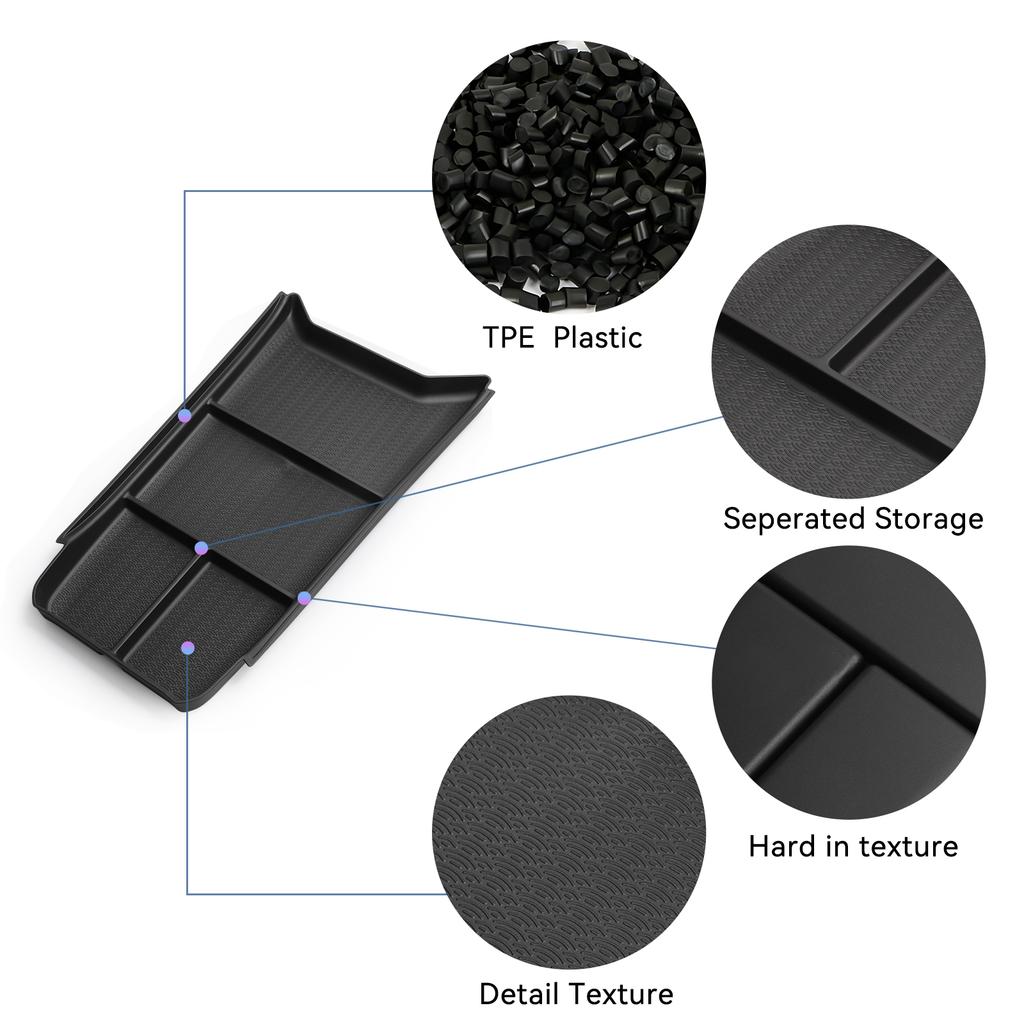 Für Chery OMODA 5 C5 E5 EV Modell 2025 2025 Mittelkonsole untere Aufbewahrungsbox Autoablage TPE Organizer Zubehör Aufräumen Schwarz