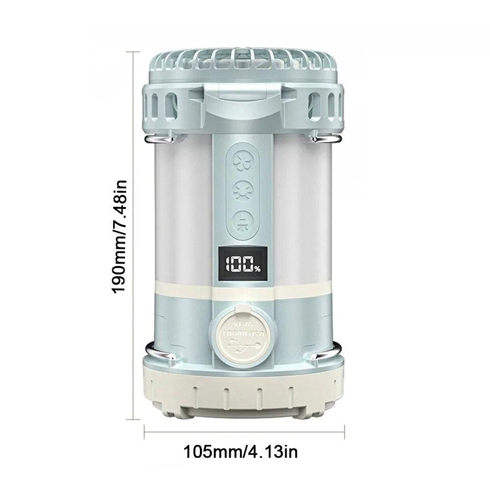 LCD Digital Display Camping Tent Light Three Wind Speed Searchlight LED Light with Fan  Emergency