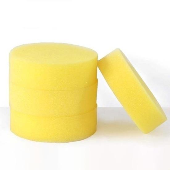 10Pcs Car Waxing Sponge Scratch Free Round Automotive Cleaning Waxing Polishing