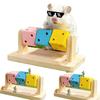 Wooden Hamster Fun Cube Chew Toy Colorful Natural Wood Teeth Grinding Toy Hideout Plaything for Syrian Hamster
