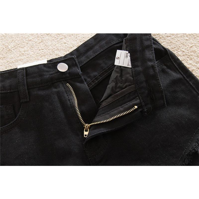 Summer Han Version with Students High Waist Jeans Slim Slim Skinny Skinny A Sexy Hot Pants Short Shorts Ladies