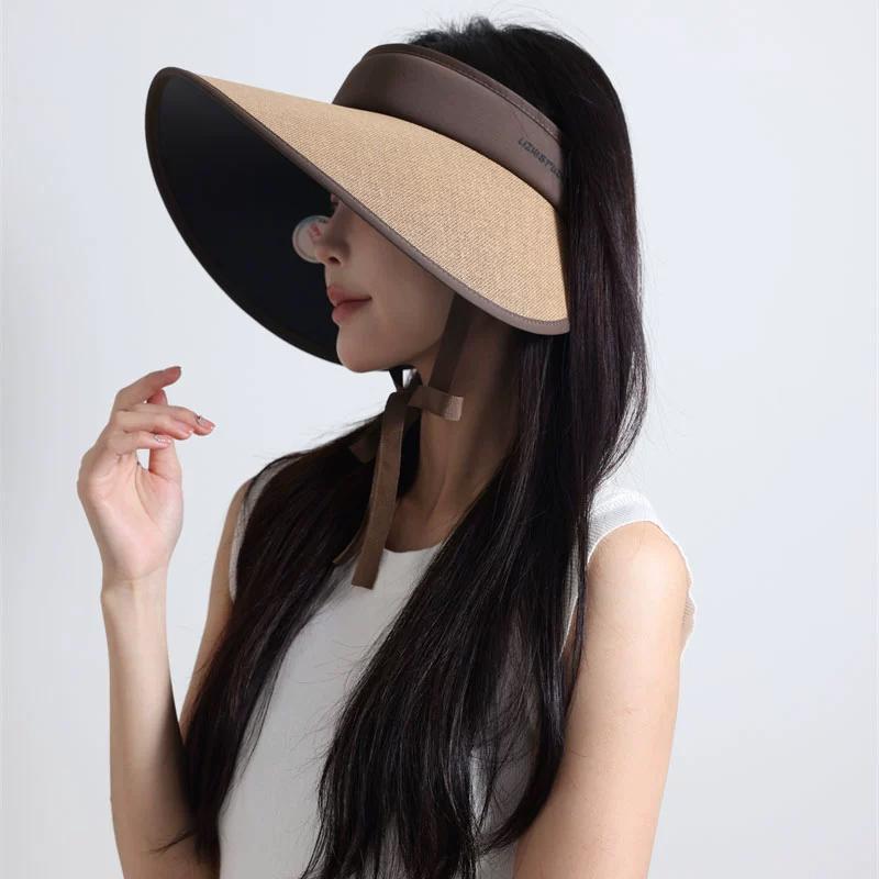 Summer Outdoor Wide Brim Sun Hat Foldable Portable Bucket Hat Women’s Fashion for Beach and Travel