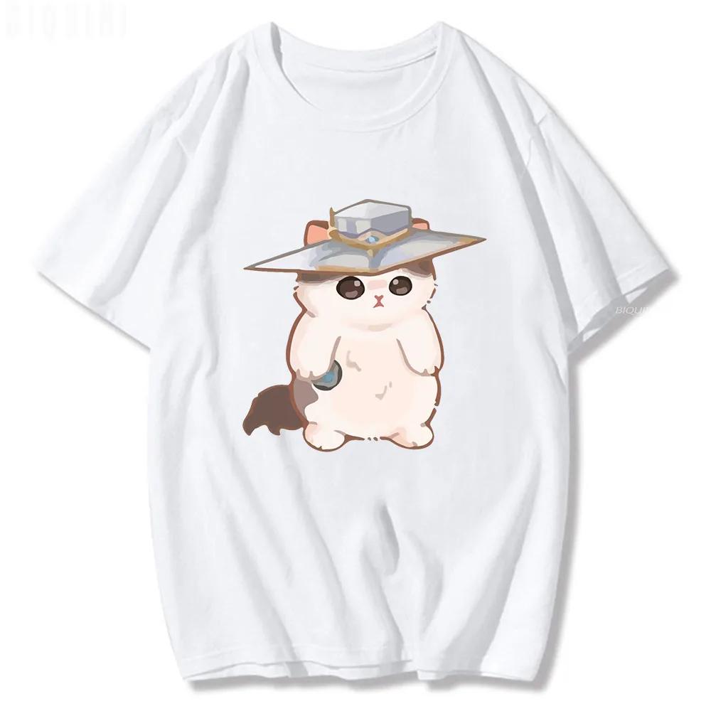 Cypher Cat Söt Förvånad Pingvin Valorant Herr Dam T-shirts Rund Hals 2025 Sommar Tryckt Unisex Harajuku Spel Anpassad