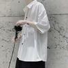 Solid Short Sleeve Turn-down Collar Capable Shirts Simplicity Handsome Loose Formal  Casual Summer Men's Clothing