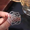 Badge Hollow Camellia Brooch Korean Style Rhinestone Brooch Temperament Suit Collar Pin  Women