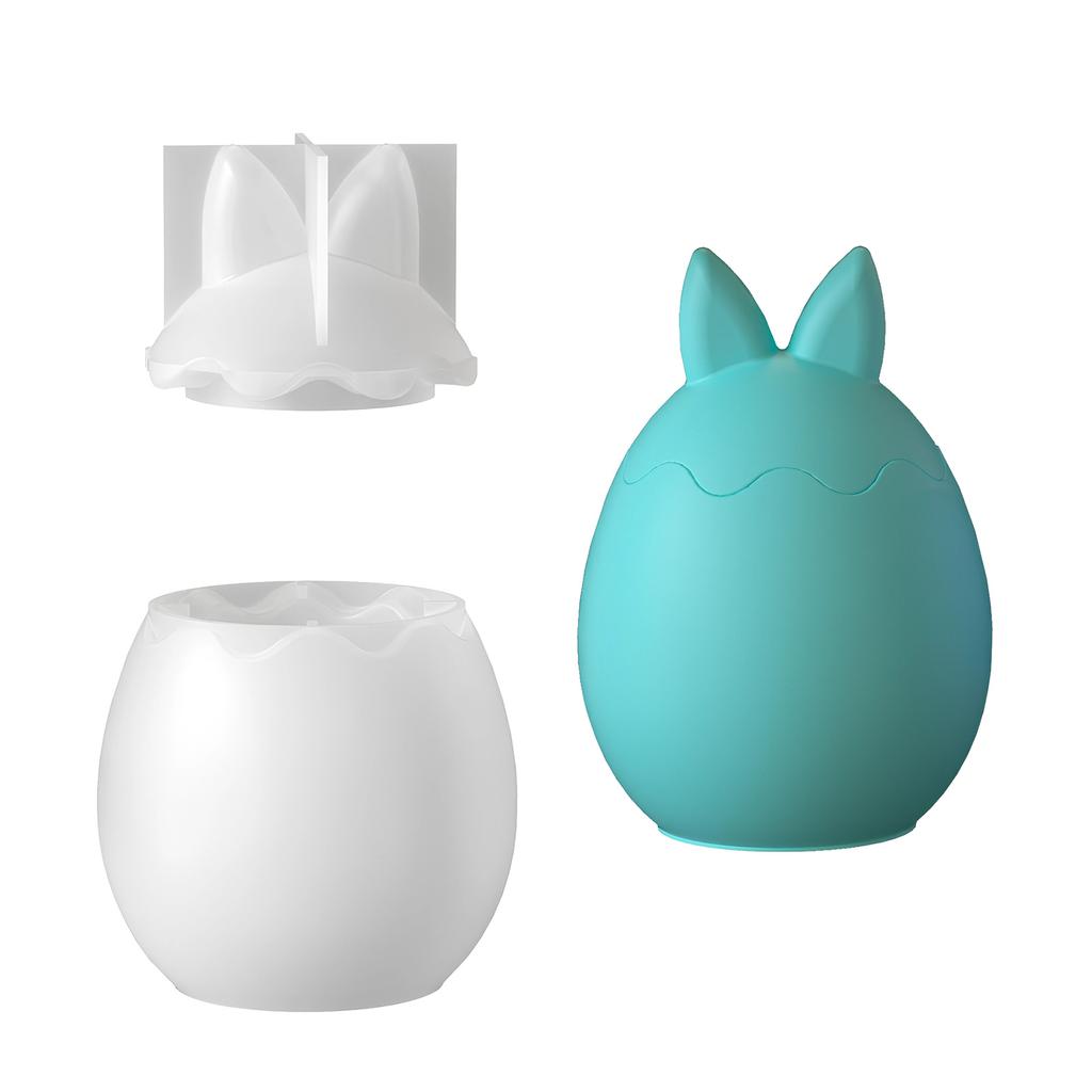Food Grade Silicone Rabbits Eggs Candle Making Mould Multipurpose Craft Tool For Home Decoration