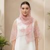 Lightweight Floral Headwrap Breathable Summer Hijab Mesh Stole Sheer Shawl  Travel Photoshoot