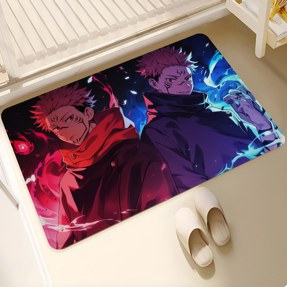 Tappetino da Pavimento Anime Jujutsu Kaisen Tappetino da Pavimento Stile INS Morbido Tappetino da Pavimento per Camera da Letto Tappetino per Lavanderia di Casa Tappeti Domestici Antiscivolo