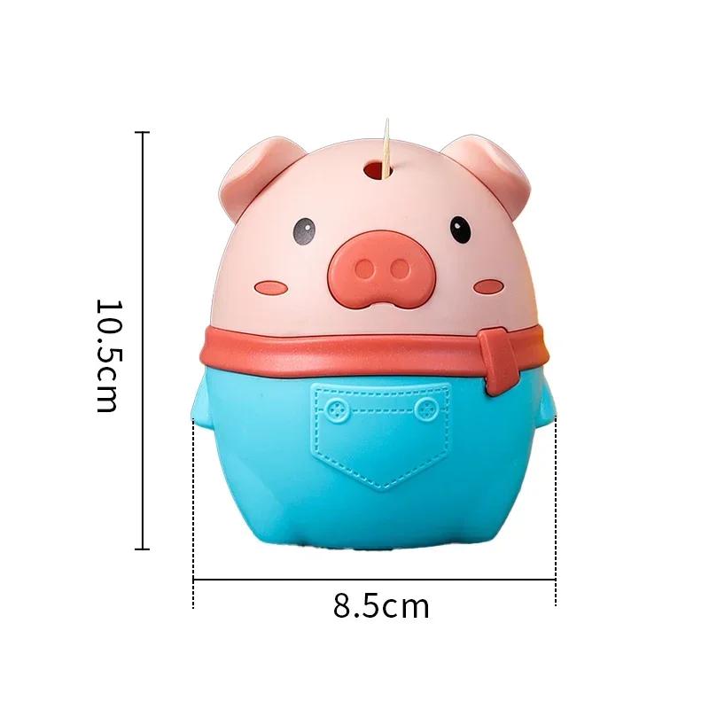 Press-type Automatic Pop-up Toothpick Box Household Creative Cartoon Restaurant Little Pig Toothpick Holder Daily Toothpick Box