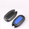 Carbon Fiber Car Key Case Cover For Hyundai I30 Ix35 Kona Encino Solaris Azera Grandeur Ig Accent Santa Fe Palisade 3/4/5 Button