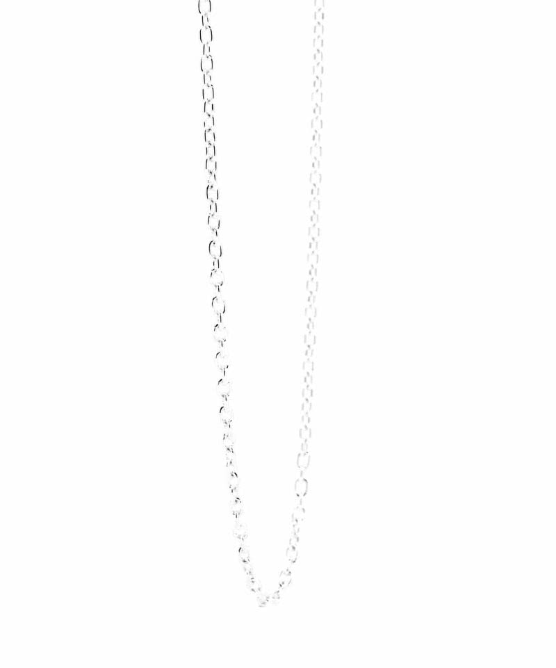 Small Silver Chain Sterling Silver Direct from the Figaro 50cm [Lion Heart] Necklace, 0.15cm wide, 925, Men's (with pouch), store, chain, (unoxidized)