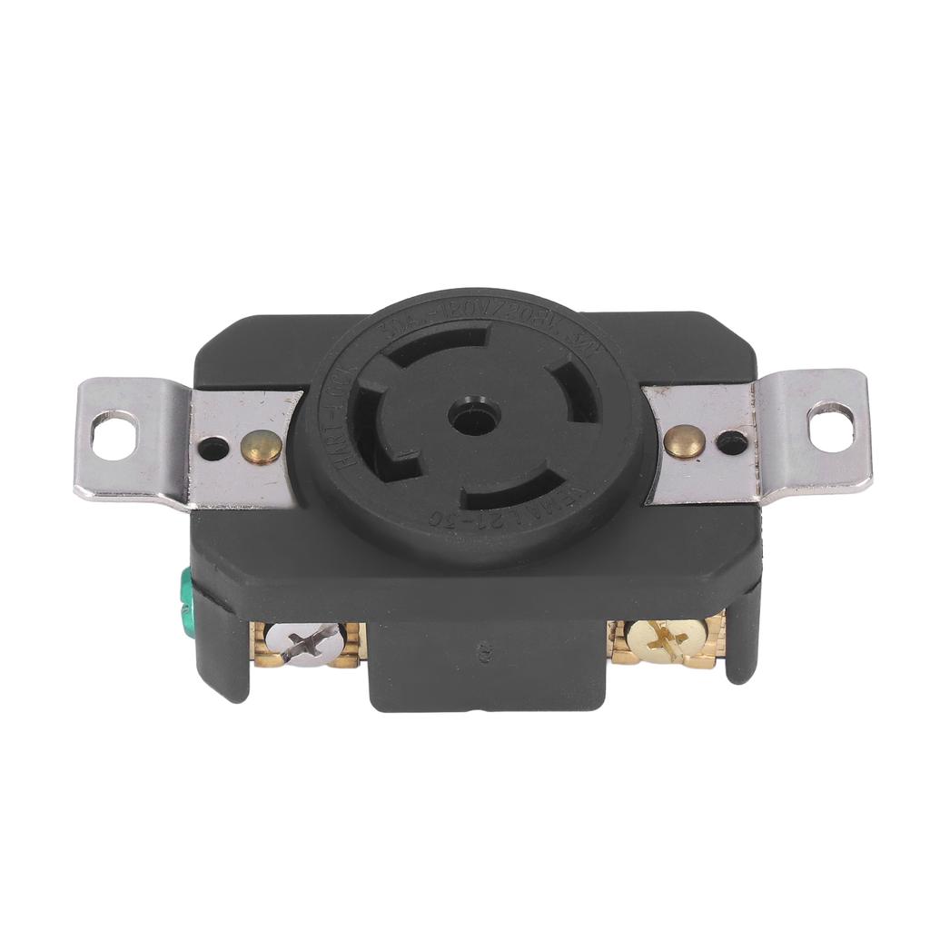 Gniazdo przemysłowe 5 otworów, styki mosiężne, blokowane, gniazdo wyjściowe 30A 120/208V