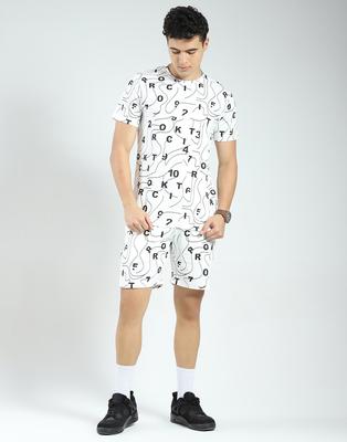 Rock It By Monte Carlo Mens Printed Round Neck Short Set