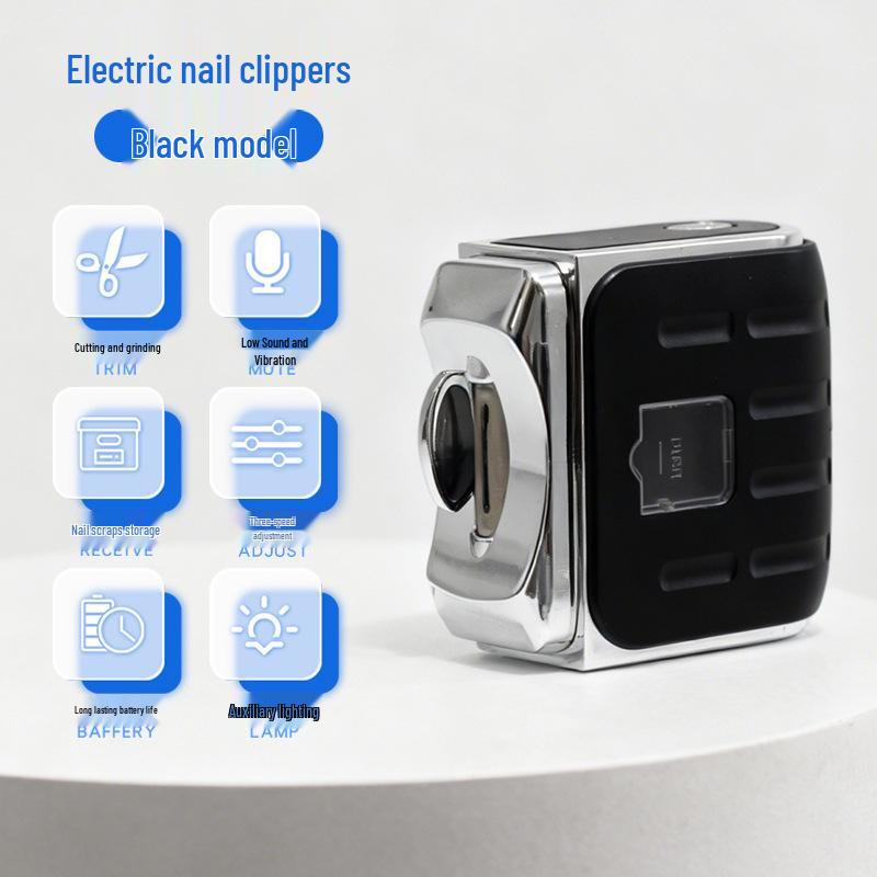 Portable Rechargeable Electric Nail Clipper with Digital Display and Magnetic Suction