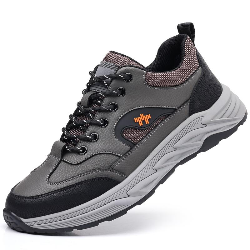 

New men s leather shoes leather casual sports hiking shoes running shoes fashion trend men s single shoes 38