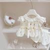 Summer Girls Floral Two Piece Set Stylish Princess Outfit For Kids Baby Clothing