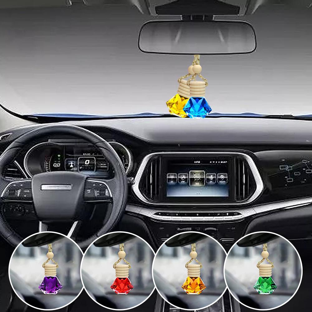 7ml Car Hanging Bottles Perfume Aromatherapy Refillable Air Freshener Diffuser Oil Fragrance Bottle Vehicle Auto Sapper Pendant