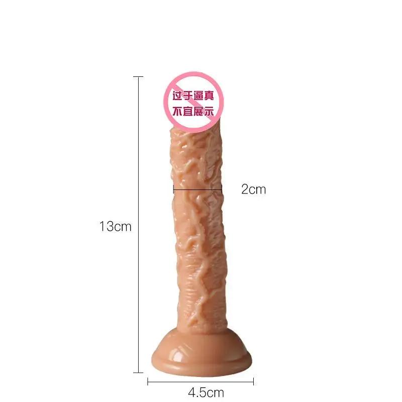 Super měkký lesbický popruh Velké dildo Realistické Malý falešný penis Dick Anální kolík Sexuální hračky pro dospělé