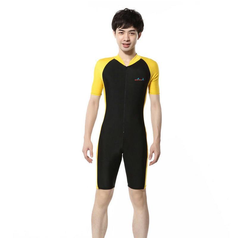 Unisex UV-Schutz Kurzarm Einteiler Tauchanzug Schwimmen Schnorcheln Wassersport Sommer Training
