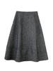 Lu Xi Women's Korean Semi-Elastic Wool A-Line High-Waisted Umbrella Skirt - Autumn/Winter Bud Shape