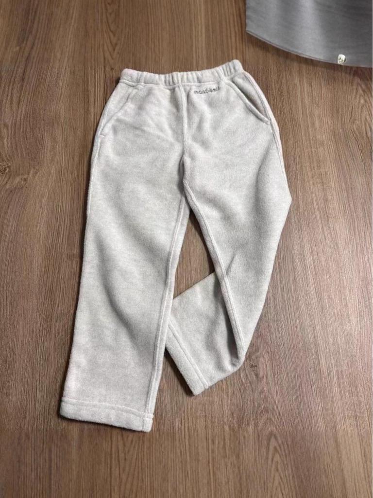 2025 Autumn/Winter Kids' Sports Outdoor Warm Fleece Pants for Boys, Girls, and Parent-Child Matching