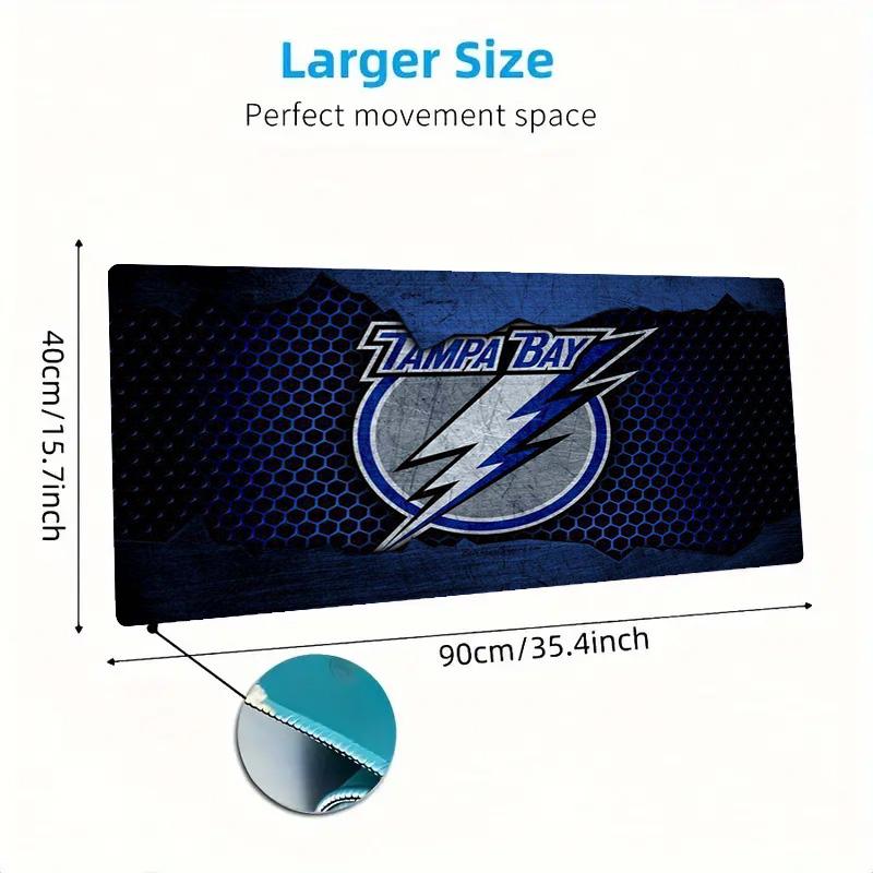 Tampa Bay Lightning Color Mouse Pad Large Gaming Table Cushion Non-slip Laptop Tablet Big Mousepad XXL Mat Mini PC Playmat With Lock edge