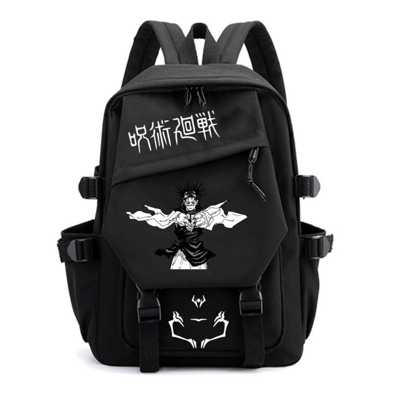 Jujutsu Kaisen Anime School Backpack Teens - Durable Nylon Dual-Strap Bag With Ergonomic Back Panel Unisex Campus Travel