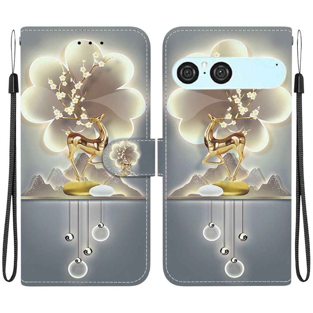 For Sony Xperia 10 VII Case Pattern Printing Leather Flip Wallet Phone Cover with Lanyard