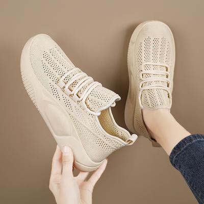 Breathable New Spring and Autumn Fly-woven Mesh Mesh Shoes Hollowed Out Summer Lightweight Sports Shoes Soft Sole