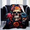 1pc Day of the Dead Theme Blanket,Living Room, Travel, Camping, Car Blankets