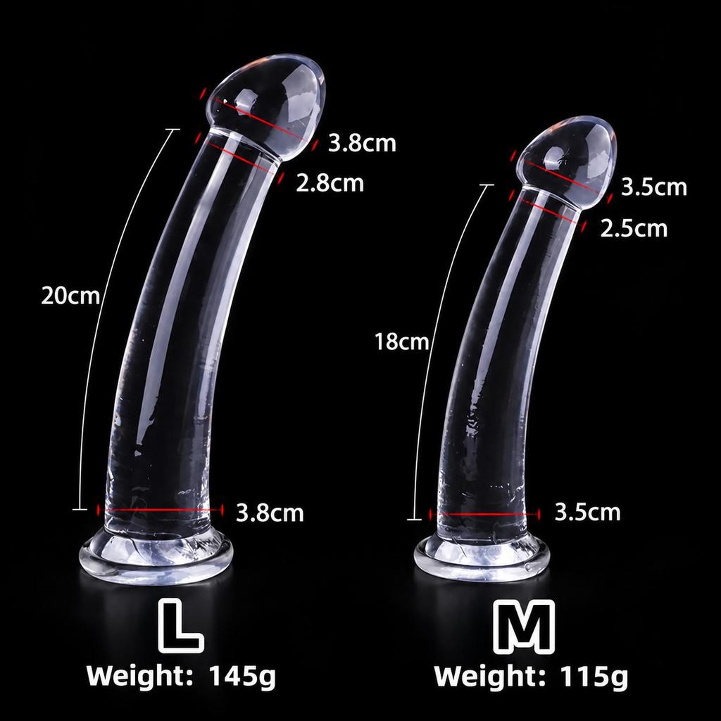 Transparent Anal Plug with Strong Suction Cup G-spot Vaginal Prostate Massager