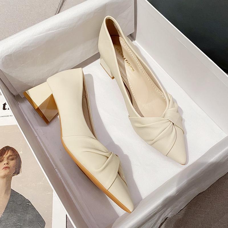 

Туфли-лодочки женские на толстом каблуке, туфли Мэри Джейн женские, туфли на высоком каблуке, свадебные туфли, банкетные, с темпераментом, с острым носком, с мелким вырезом, женские туфли-лодочки 37 абрикосовый