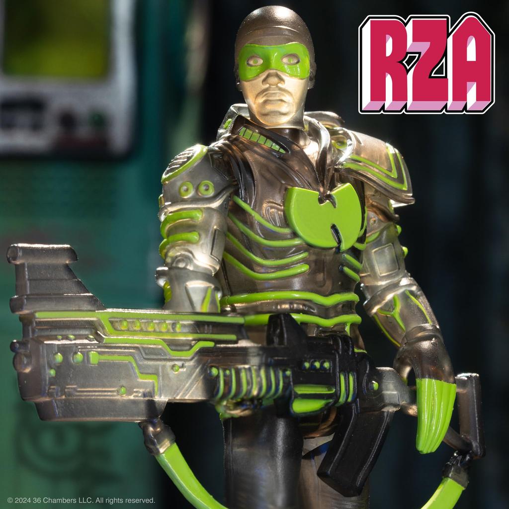 Super7 RZA Bobby Digital ReAction Figure RZA Action Figure with Accessories Classic Hip Hop Collectible Retro Toy (Clear) - 3.75"