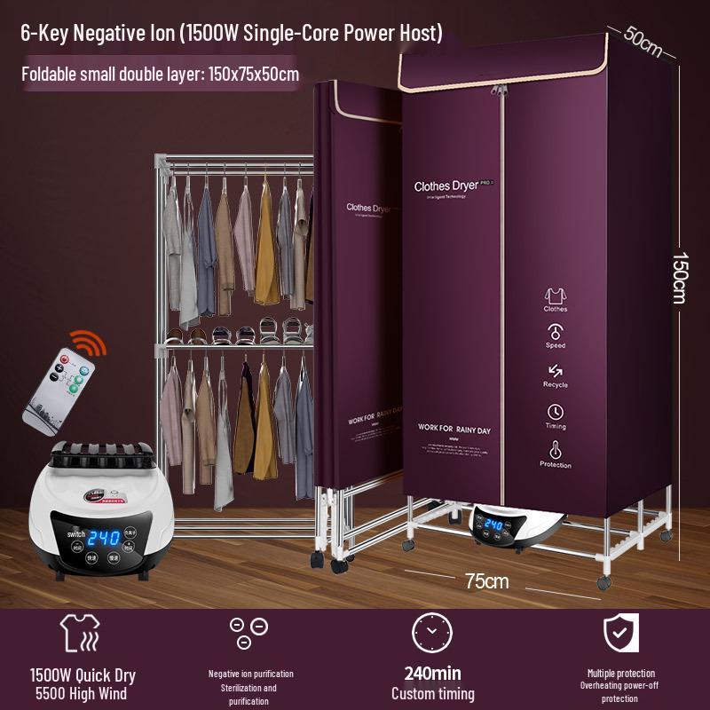 Foldable Household & Dormitory Underwear and Baby Dryer Cabinet & Rack