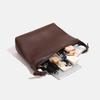 Vegetable-tanned suede double-handle hobo bag, underarm bag, casual vintage dumpling bag, large-capacity versatile commuter shoulder bag