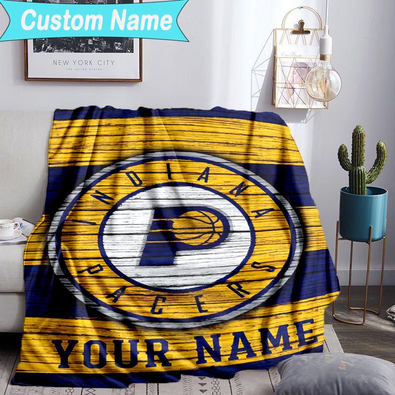 Custom Name Blanket basketball Pacers Neon Art Blanket Bedding Blanket for Travel, Camping, Living Rooms, Offices, Sofas, Fan Christmas gift