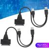 2Pcs Convert Cable USB 2.0 SATA 7 15Pin Adapter for 2.5 Inch SSd Hard Drive 480Mbps