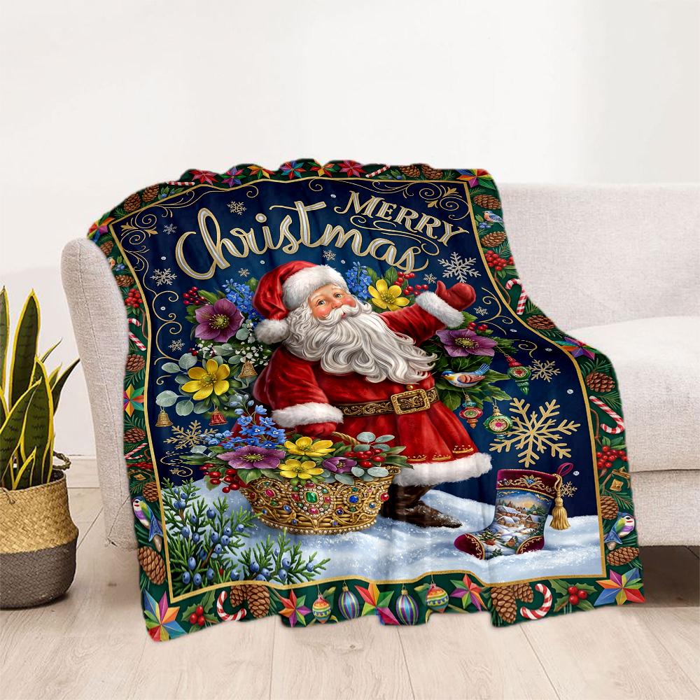 Winter Wonderland Snowman Blanket Soft & Cozy Great for Seaside Office Livingroom for All Occasions Modern Style