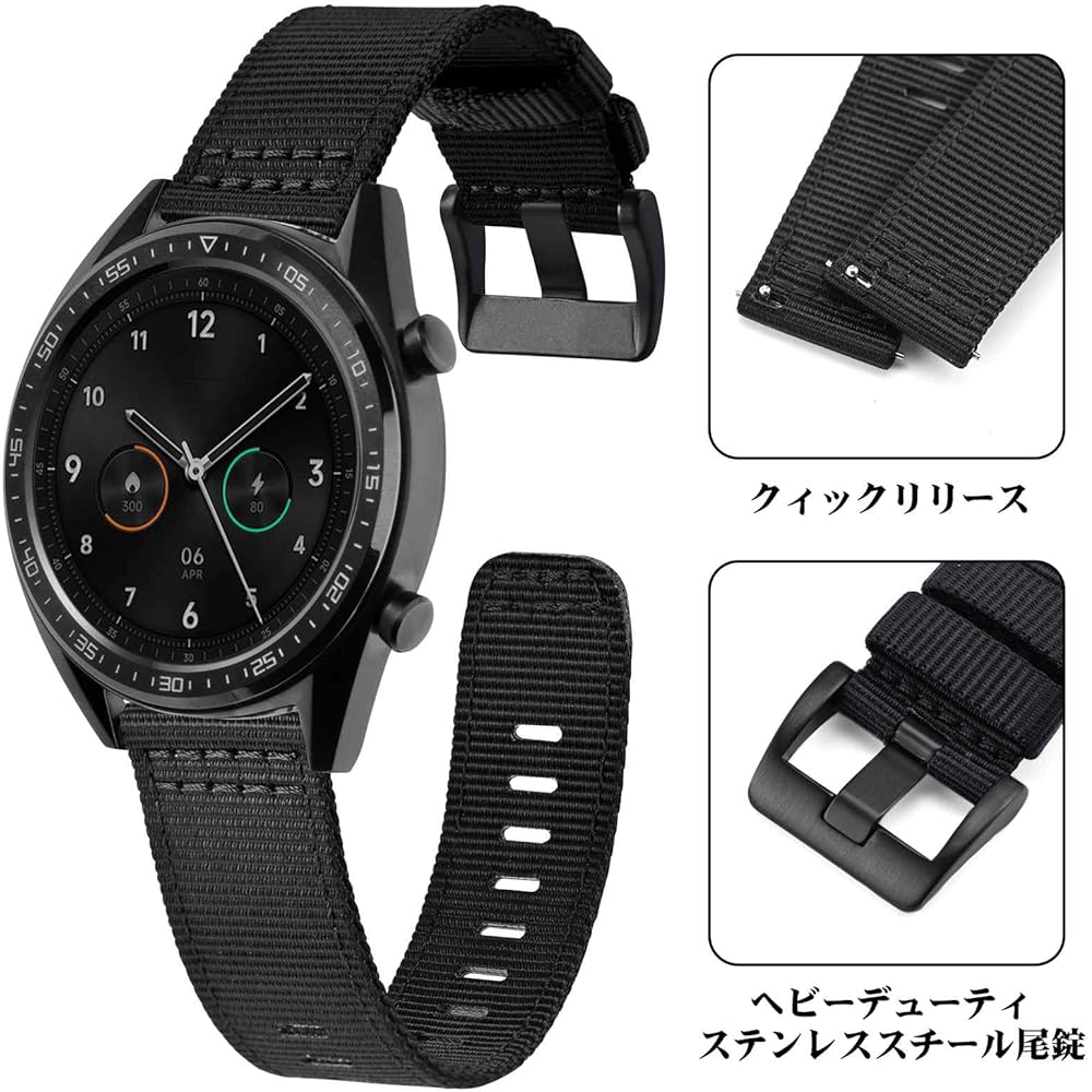 [ANNEFIT] Nylon Watch Band, Military Watch Replacement Band, 20mm, Cloth, 2-Straps, Nylon Strap, ...