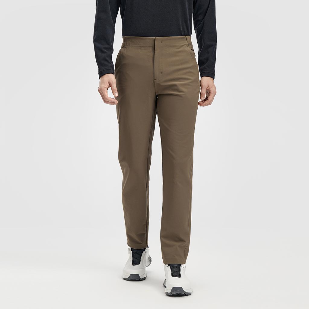 Fila Fleece Lined Classic Simple Fashion Sports Golf Versatile Woven Casual Pants Men Bottoms Caramel A11M615810FBN